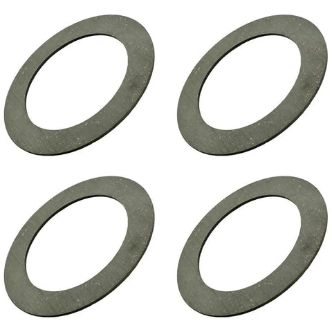 Four Friction Disc Clutch Linings Set For Rotary Cutter Fits 1008 1408 1418 Models With Six Point Five Inch Outer Diameter And Four Point Five Inch Inner Diameter And Zero Point One Two Four Inch Thick Replacement Parts For Smooth Cutting Pro Grade displayed in a square formation