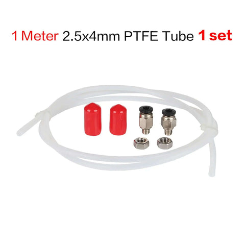 3D Printer Filament Dry Box Tubing Kit With 2.5x4mm Feed Tube Quick Connect Fittings Locking Nut Sealing Plugs 100 cm Long