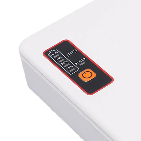 Keep The Net Flowing When The Grid Goes Down With This Portable Mini Ups Battery Backup For Routers And Modems, control panel with indicators.