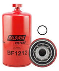 Heavy Duty Diesel Fuel Spin On Filter BF1212 Red For Trucks And Equipment with gasket displayed