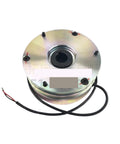 Amazon power-off electromagnetic brake REB0516, 205V, round metal housing with splined center bore and red/black leads.