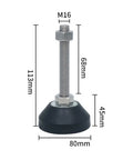 Adjustable Furniture Leg Leveling Feet With Threaded Mounts Fast Wobble Eliminator Easy Swap Riser Hardware, M16 size