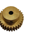 Bevel Gear Set 69 Tooth Brass Gear 0.5 Mod With Step Teeth 6.35mm Bore 15mm Step Diameter 35.5mm Outer Diameter 10mm Thick