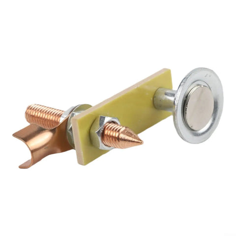 Hot Magnetic Welding Ground Clamp With Strong Magnet Head For Fast Setup On Flat Or Curved Metal Surfaces Quick Connect Earth Clip and Secure Metal Plate Support Tool for Heavy Duty Fabrication Jobs.