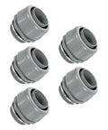 Five Pack Boss Grade 2 Inch NPT Nonmetallic PVC Flexible Conduit Connector Set With 180 Degree Bend for easy wiring.