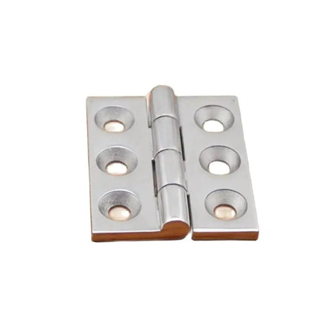 Heavy Duty Stainless Steel Adjustable Door Hinge Set With Six Hole Polished Finish 65x79x5.5mm for Industrial Doors and Cabinets