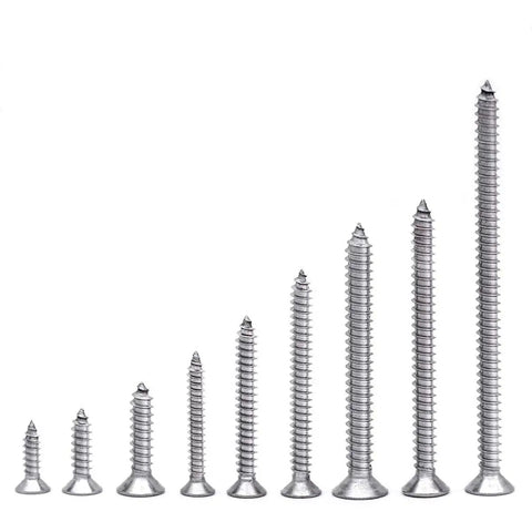 Tough As Nails Number 8 By 1 Inch 304 Stainless Steel Wood Screws 100 Piece Pack variety of sizes in order