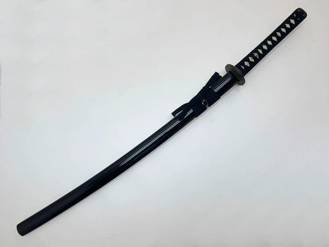 Safe Practice Aluminum Iaido Training Sword For Nukitsuke And Noto Drills, 28.3 Inch Unsharpened Blade on white background