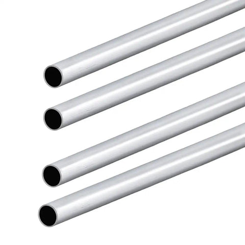 Four Sixteen Inch Aluminum Round Tubing 1/2 Inch Outer Diameter 1mm Wall Thickness 6063 Aluminum Hollow Seamless Straight Tubes
