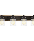 Vintage Farmhouse Bathroom Vanity Light Fixture In Oil Rubbed Bronze Reversible 4 Light Design That Mounts Up Or Down For Warm Rustic Bath Glow And Classic Retro Modern Vibe