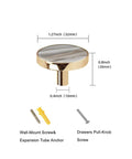 Soft Cream Onyx Cabinet Knobs Six Pack With White Base Modern Drawer Pulls in solid zinc alloy dimensions and hardware included.