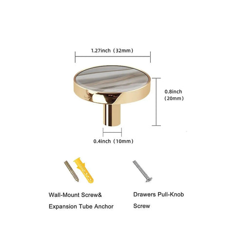 Soft Cream Onyx Cabinet Knobs Six Pack With White Base Modern Drawer Pulls in solid zinc alloy dimensions and hardware included.