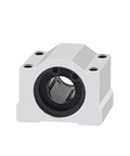 Premium Grade SC8UU 8mm Linear Motion Ball Bearing Bushing For CNC Router And 3D Printer Shafts, steel aluminum block view.