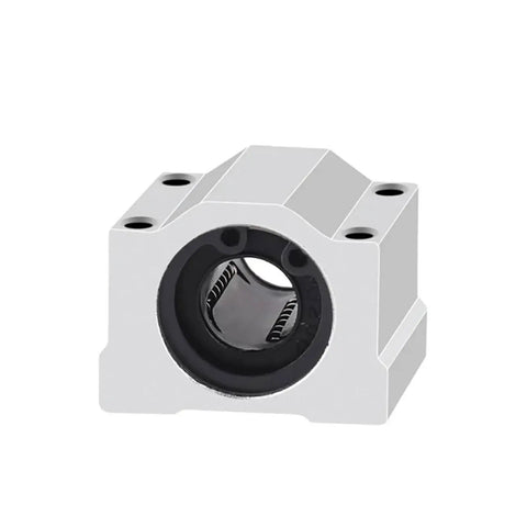 Premium Grade SC8UU 8mm Linear Motion Ball Bearing Bushing For CNC Router And 3D Printer Shafts, steel aluminum block view.