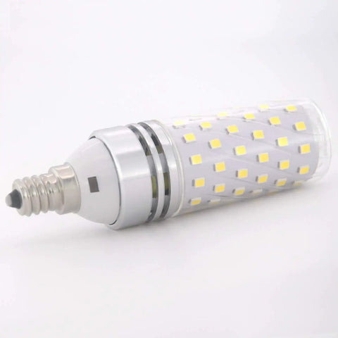4 Pack E12 LED Bulbs 16W 100 Watt Equivalent Daylight White 6000K 1500 Lumen Non Dimmable Candelabra LED Bulb on white background