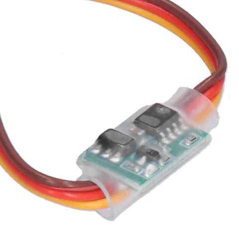 Five Pack RC Servo Reverser 3.6V To 24V 5A Universal RC Steering Servo Rotation Inverter shown with colorful wiring