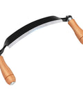 10 Inch Draw Knife With Curved Blade Debarking Tool Grippy Ergonomic Handle for quick bark removal, wooden handles visible