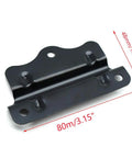 Stainless Steel Chest Pull Handle Black Finish Pack Of 4 With Three Hole Mounting for Cabinets, Dressers 80 Mm Long 48 Mm Wide