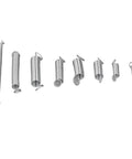 Oumefar Heavy Duty Compression And Extension Spring Kit, 200 Piece Galvanized Steel Assortment Set For Door Repairs Car Mods Piano Fixes And Cool DIY Projects You'll Actually Love To Tackle This Weekend. Set of galvanized steel extension springs in assorted sizes on white background