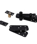 Concealed Pivot Door Hinge Set 570Lb Load Bearing 360 Degree Silent Rotation with Adjustable Telescopic Pin and Ball Joint Hardware