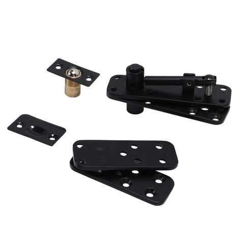 Concealed Pivot Door Hinge Set 570Lb Load Bearing 360 Degree Silent Rotation with Adjustable Telescopic Pin and Ball Joint Hardware