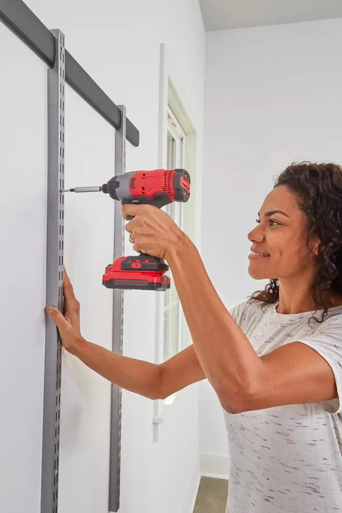 Customizable Wall Shelving System With Adjustable Hooks And Heavy Duty Rails For Garage Or Workshop Storage No Sweat Assembly Rock Solid 350 Lbs Per Shelf Capacity Get Your Space Sorted Today