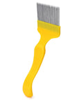 Stainless Steel Beekeeping Uncapping Fork Set 3 Pack With 21 Tooth Tines Heavy Duty Hive Opening Tool For Honey Harvest, yellow handle