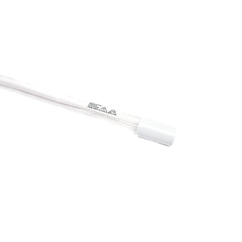 Premium UV Lamp Replacement For UV2400U1000 And UV2400U5000 OEM Quality Compatible Bulb side view, clear bulb with white cap