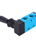 Hands On Pneumatic Valve With Hand Lever 2 Position 5 Way Aluminum Alloy Body showing precision airflow control ports