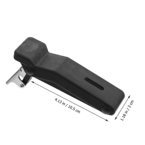 Flexible Draw Latch Rubber Lock Kit for Electrical Cabinets and Mechanical Storage with steel hook, black rubber latch, dimensions shown