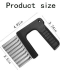 Crinkle-cut veggie slicer with 4.92-inch stainless-steel wavy blade; Amazon kitchen knife
