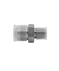 2 Pack Heavy Duty Hydraulic Hose Adapter Fittings Built Tough 1/2 In Male JIC 37 Degree Flare 3/4-16UNF To 1/4 In Male 1/4-18NPTF SAE Straight Pipe Joints Tube Connector Carbon Steel, close-up threaded adapter