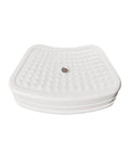 Heck Of A Sturdy Kids Step Stool With Super Grippy Non Slip Feet For Little Ones Reaching The Bathroom Sink Or Finishing Potty Training Without Any Wobbles, white plastic base.