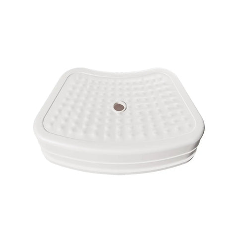 Heck Of A Sturdy Kids Step Stool With Super Grippy Non Slip Feet For Little Ones Reaching The Bathroom Sink Or Finishing Potty Training Without Any Wobbles, white plastic base.
