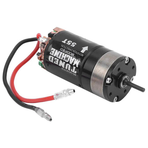 Beefy Metal Gearbox Upgrade With 540 Brushed 55T Motor for Heavy Duty Power System and High Torque RC Crawler Compatible With SCX10 and HSP 1 10 RC Cars.