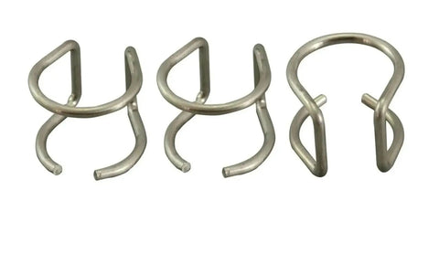 Durable Plasma Cutter Nozzle And Electrode Set Compatible With Trafimet A81 Torch metal clips in various sizes for optimal fit and use.
