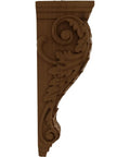 Extra Small Acanthus Wood Corbel In Alder Wood Two And A Quarter Inch Wide By Two And A Quarter Inch Deep By Four And A Quarter Inch High