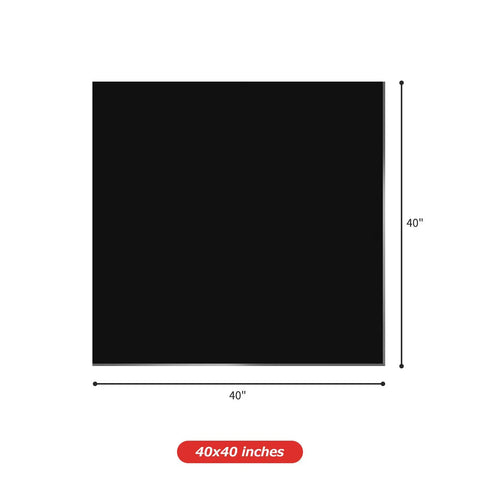 Fireproof Welding Blanket 40x40 Inch Carbon Felt Soldering Mat And Pad With 5mm Flame Retardant Fabric Heavy Duty Heat Shield Black
