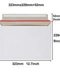 Rigid Mailers For Shipping Photos Keep It Flat With Peel And Seal Closure 323mm By 229mm White 25 Pack dimensions shown