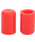 10 Pack Silicone Vacuum Hose End Plugs For Car Engine Bay Protection, 16mm Inner Diameter, Universal Red Hose Caps, close-up view