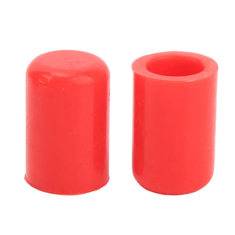 10 Pack Silicone Vacuum Hose End Plugs For Car Engine Bay Protection, 16mm Inner Diameter, Universal Red Hose Caps, close-up view