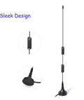 Rad Dual Band Ham Radio Antenna With Magnetic Base, 8dBi Omni, SMA Female Connector, 3m RG174 Cable for VHF UHF, image showing antenna design