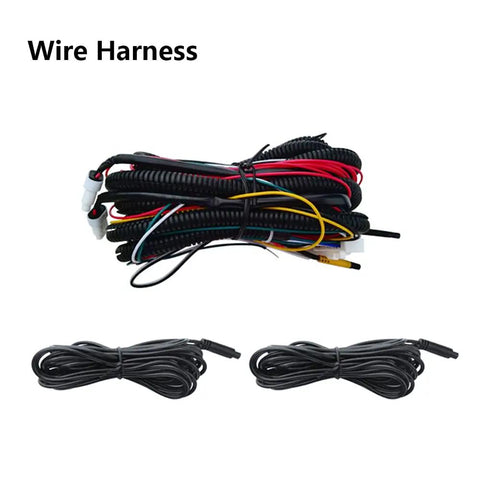 Universal Ultrasonic Blind Spot Monitoring System Kit With Lane Change Alert BSD Distance Assistant Durable PVC wire harness