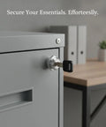 Heavy Duty Iron Cam Lock Set For File Cabinets, Lockers, And Tool Chests, Secure Metal Storage With Rotating Cam Mechanism in use