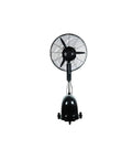 Floorstand Mist Fan With Oscillating Head And Adjustable Height, black, commercial cooling for indoor and outdoor use.