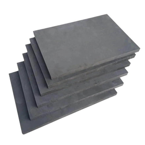 Stack of Beefy Heavy Duty Graphite Plate 100mm x 50mm x 10mm High Temperature Conductive Block For Industrial Electrolytic Use