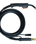Ergonomic 10 Ft MIG Welding Gun 4 Pin Connector For.030-.035 Wire, Air Cooled Semi Automatic GMAW FCAW Ready coiled on floor