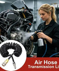 3 Meter Recoil Air Compressor Whip Hose With Quick Connect Twist Lock For High PSI Tasks Spray Gun Paint Jobs Easy Grip Design.