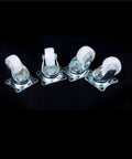 Four Pack Universal Swivel Caster Wheels 1 Inch White Nylon Roller Wheels For Furniture Trolleys Chairs And Household Carts Quiet Rolling