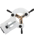 Rock Solid Cast Iron Steady Rest For Mini Wood Lathes 8X16 Inch Metal Center Frame Stabilizer with adjustable arms and clamps.